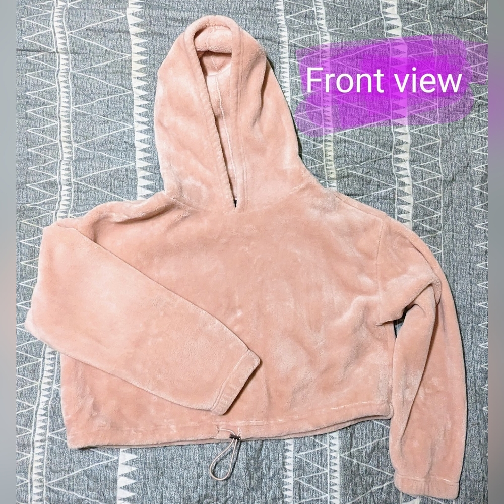 SWS Active, BNWOT, crop hoodie, pink, plushy ladies small